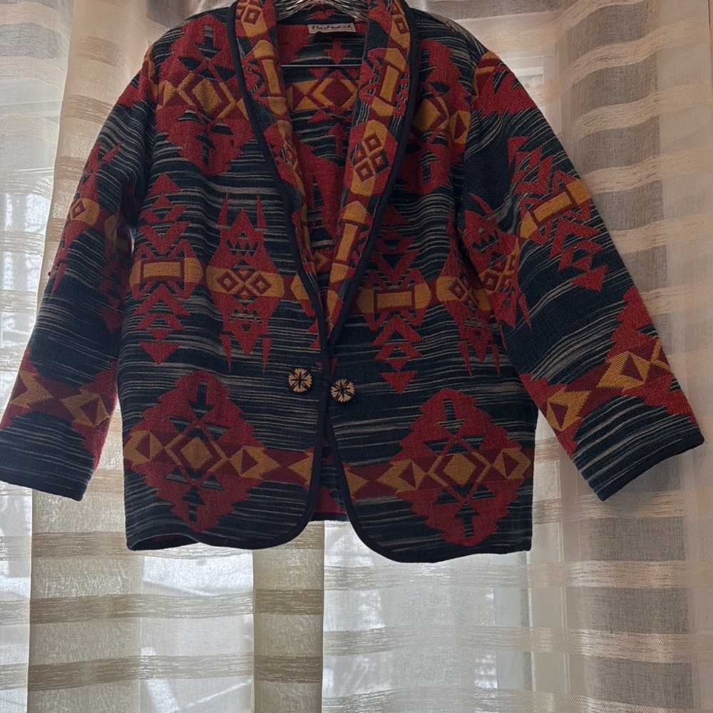 Women's Multicolor Patterned Jacket - image 1